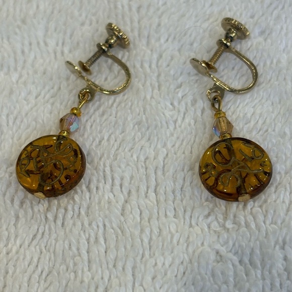 Vintage Screw Back Trio Lot Statement Earring Bundle - Picture 3 of 9